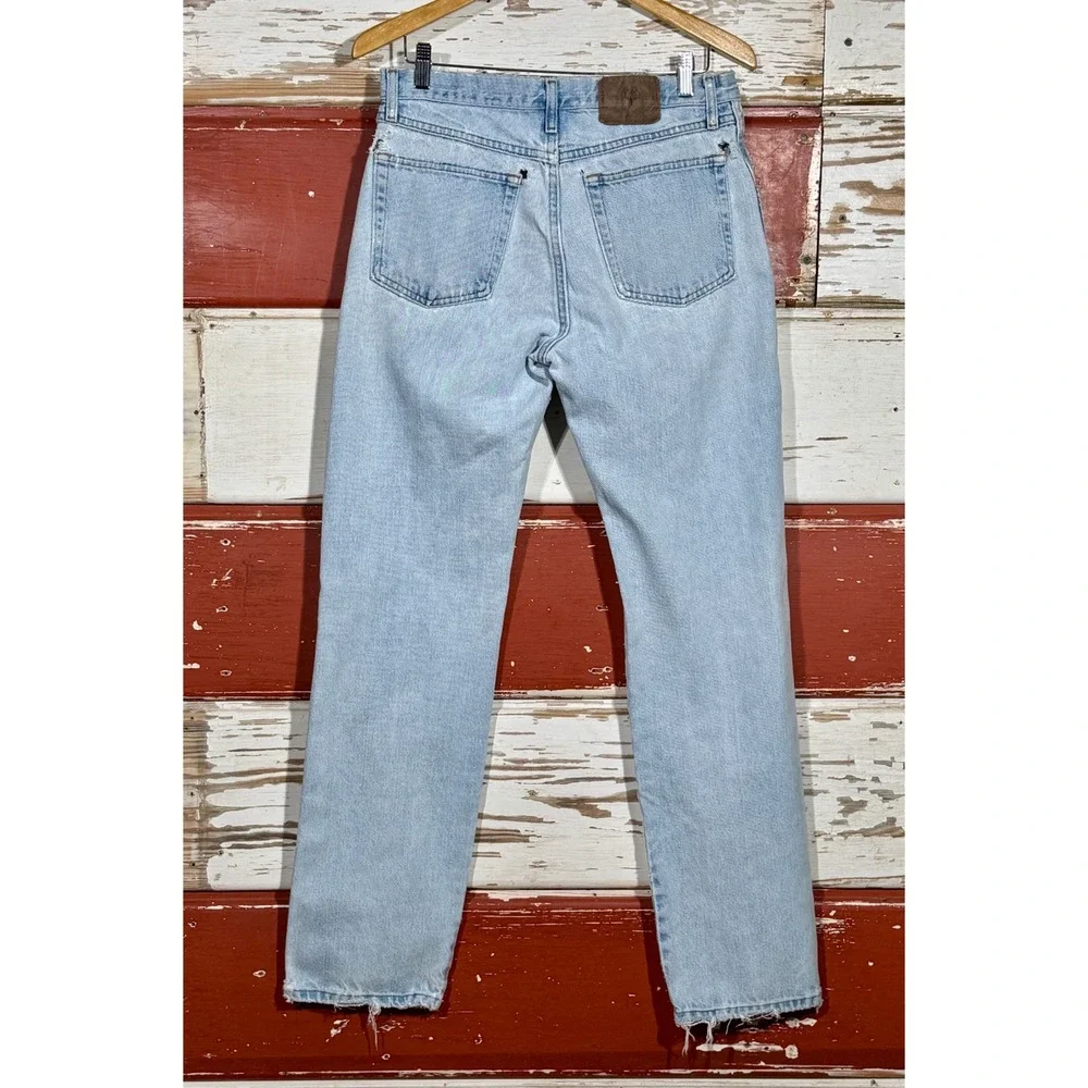 Vintage Wrangler Jeans Light Wash Ripped Knee Distressed Denim